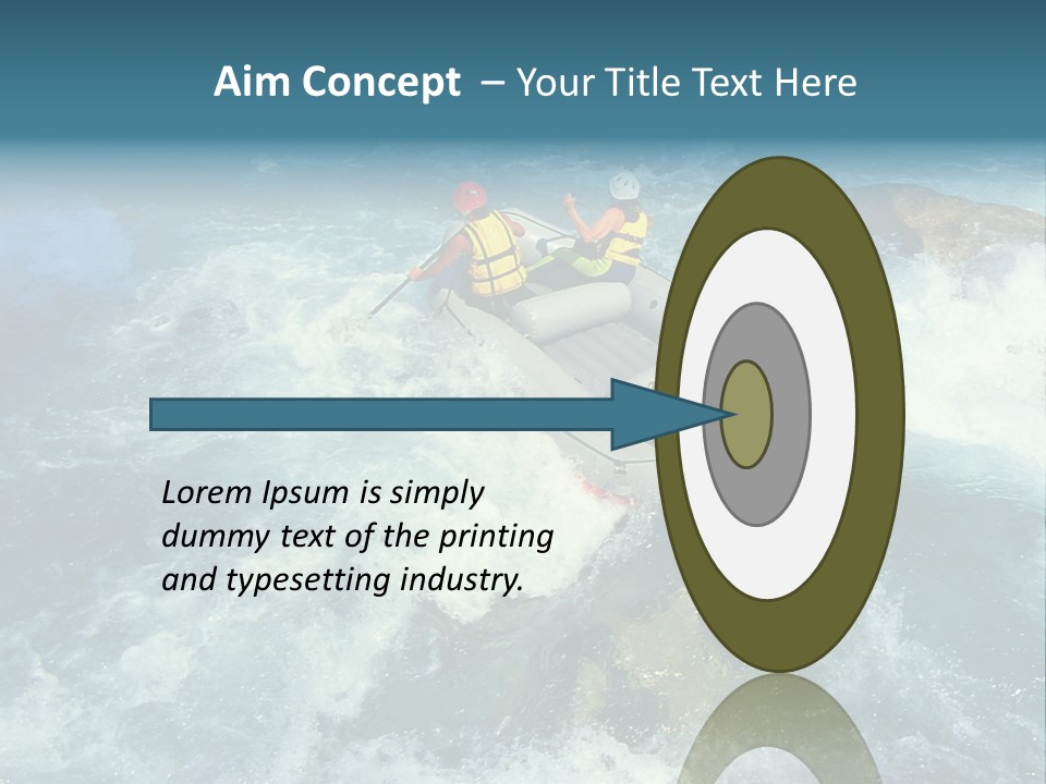 A Group Of People Riding On Top Of A Raft In A River PowerPoint Template