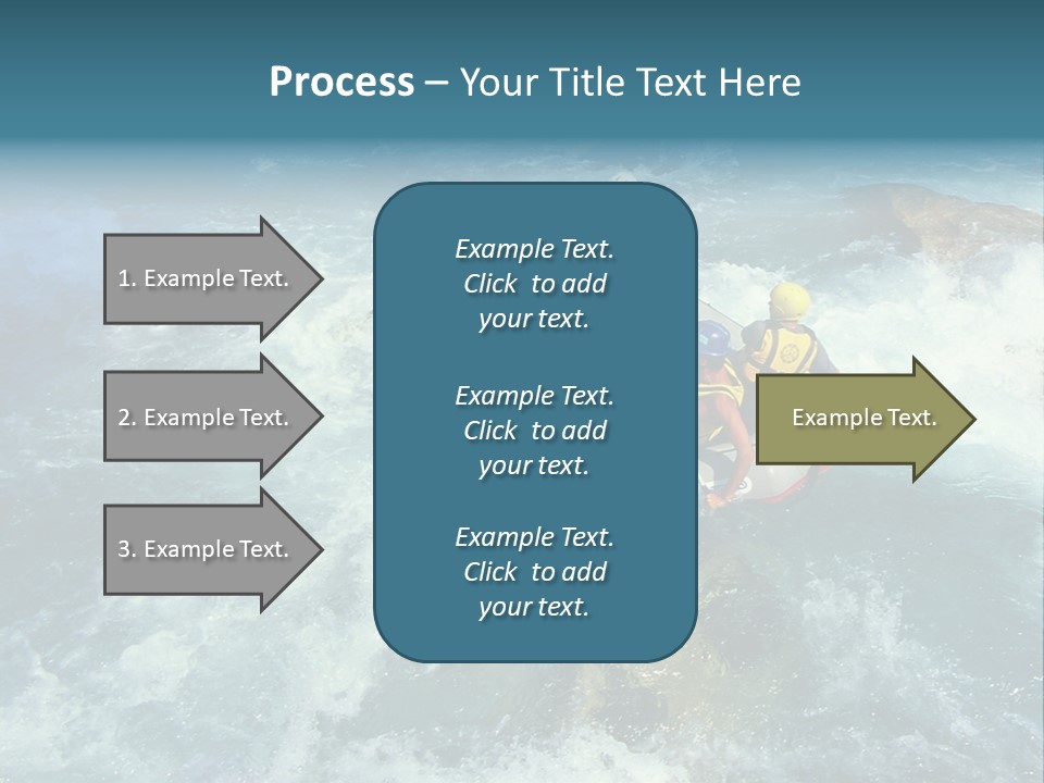 A Group Of People Riding On Top Of A Raft In A River PowerPoint Template