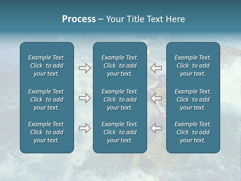 A Group Of People Riding On Top Of A Raft In A River PowerPoint Template