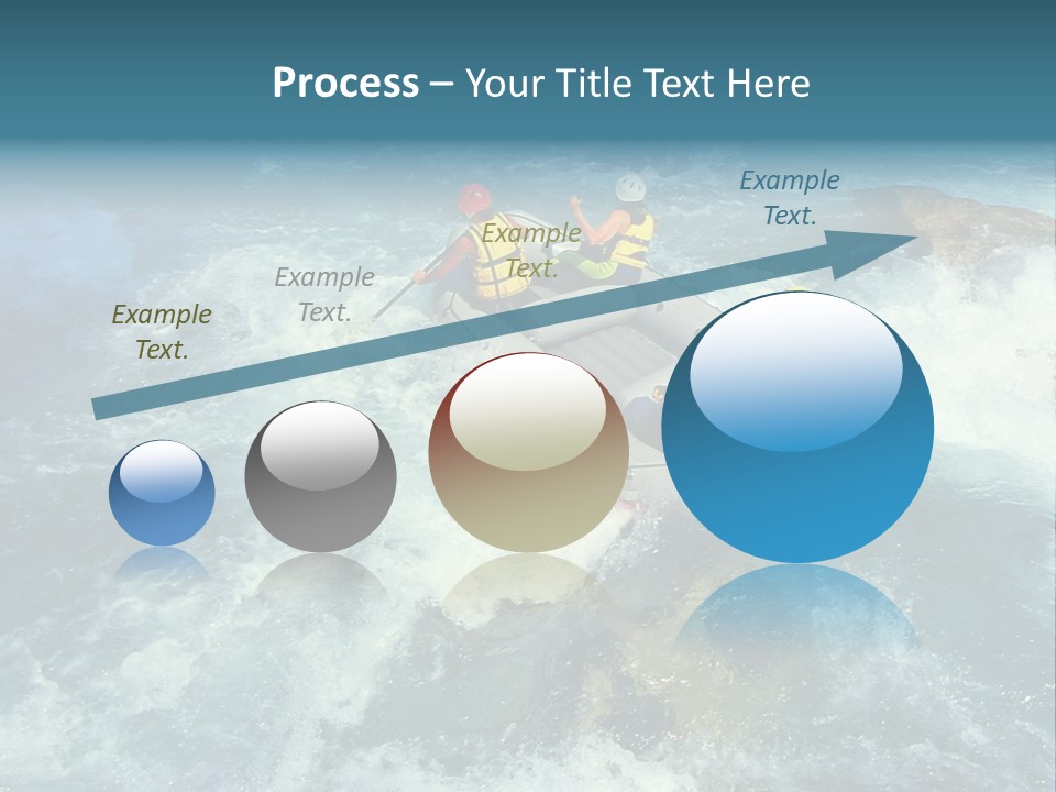 A Group Of People Riding On Top Of A Raft In A River PowerPoint Template