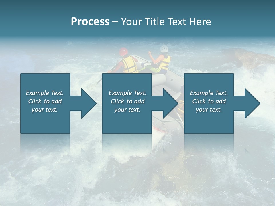 A Group Of People Riding On Top Of A Raft In A River PowerPoint Template