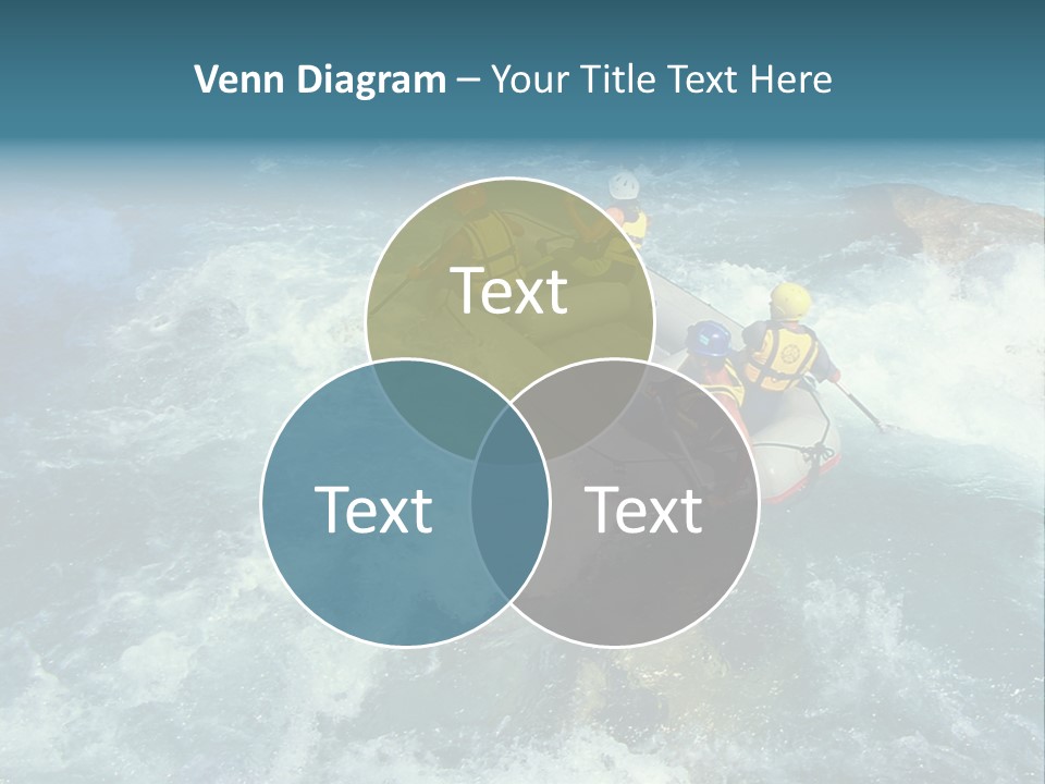 A Group Of People Riding On Top Of A Raft In A River PowerPoint Template