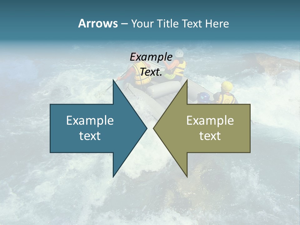 A Group Of People Riding On Top Of A Raft In A River PowerPoint Template