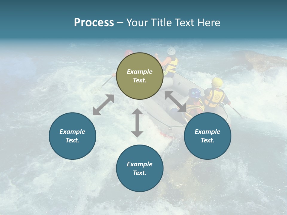A Group Of People Riding On Top Of A Raft In A River PowerPoint Template