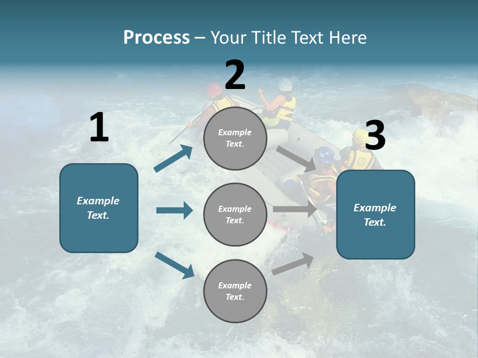 A Group Of People Riding On Top Of A Raft In A River PowerPoint Template