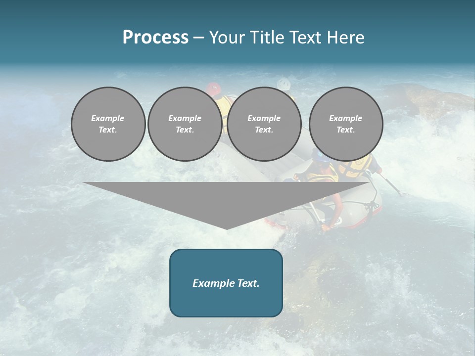 A Group Of People Riding On Top Of A Raft In A River PowerPoint Template