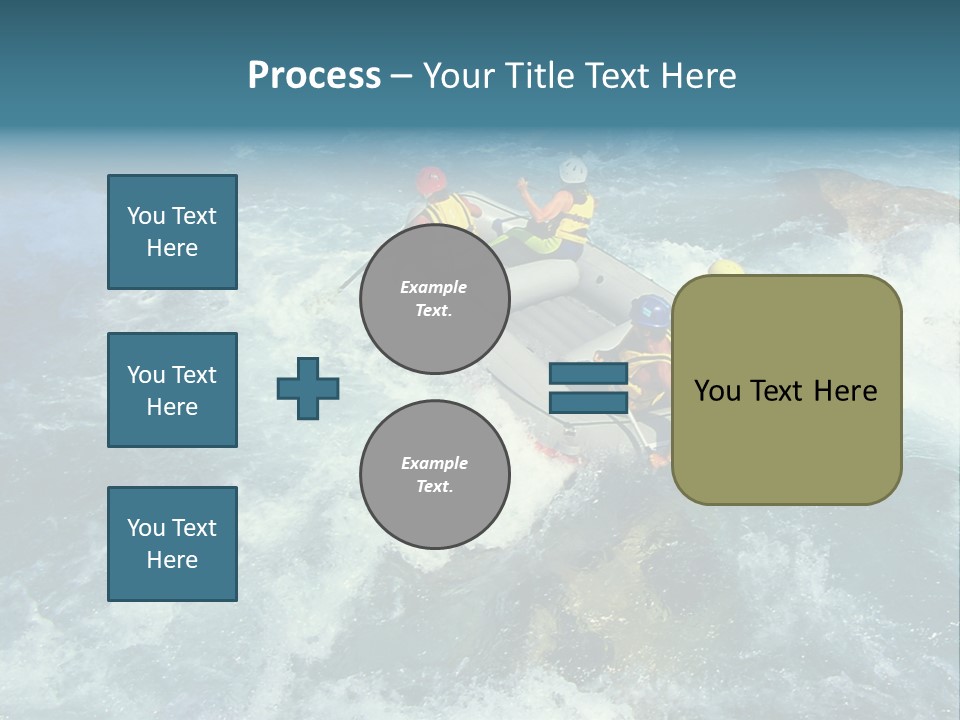 A Group Of People Riding On Top Of A Raft In A River PowerPoint Template