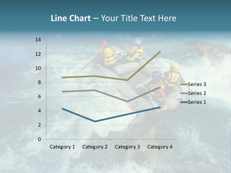 A Group Of People Riding On Top Of A Raft In A River PowerPoint Template
