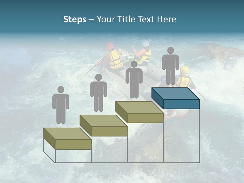 A Group Of People Riding On Top Of A Raft In A River PowerPoint Template