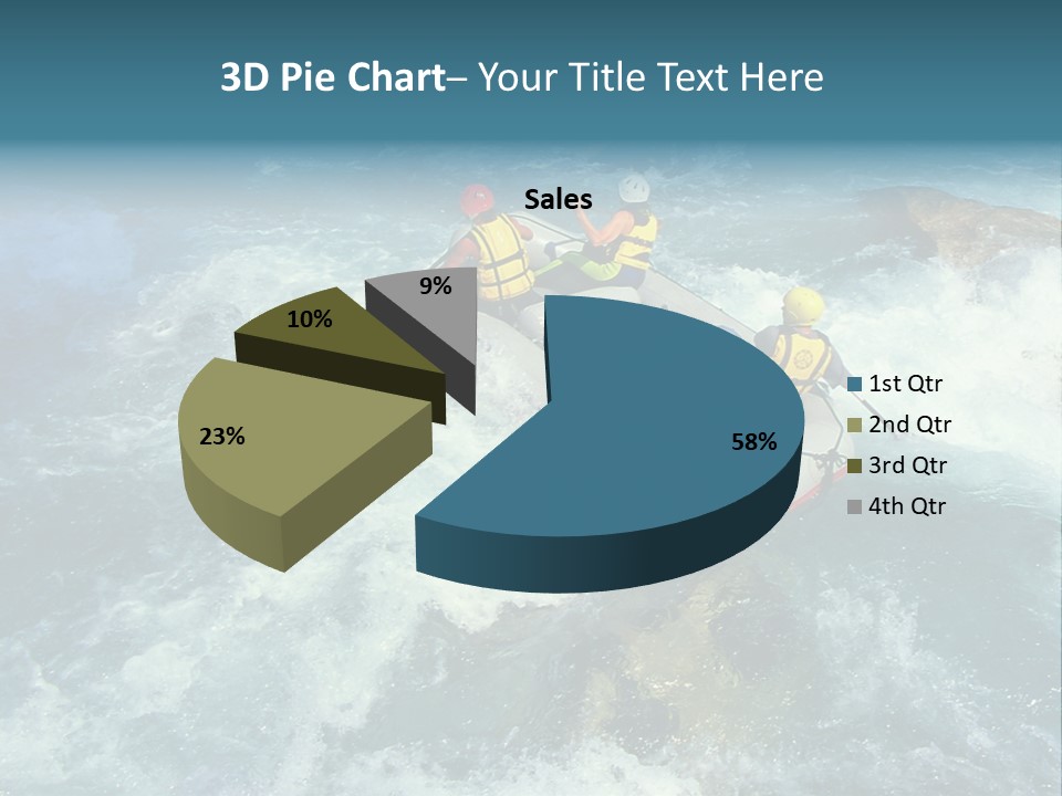 A Group Of People Riding On Top Of A Raft In A River PowerPoint Template