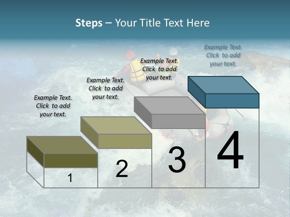 A Group Of People Riding On Top Of A Raft In A River PowerPoint Template