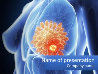 The Stomach Is Shown With A Flower On It PowerPoint Template