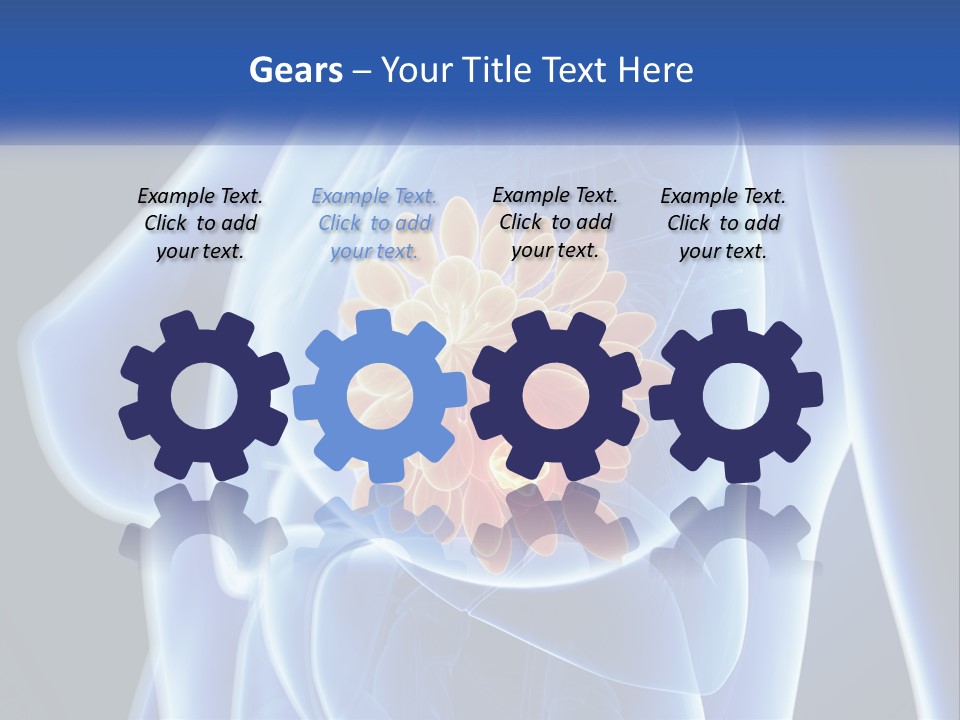 The Stomach Is Shown With A Flower On It PowerPoint Template