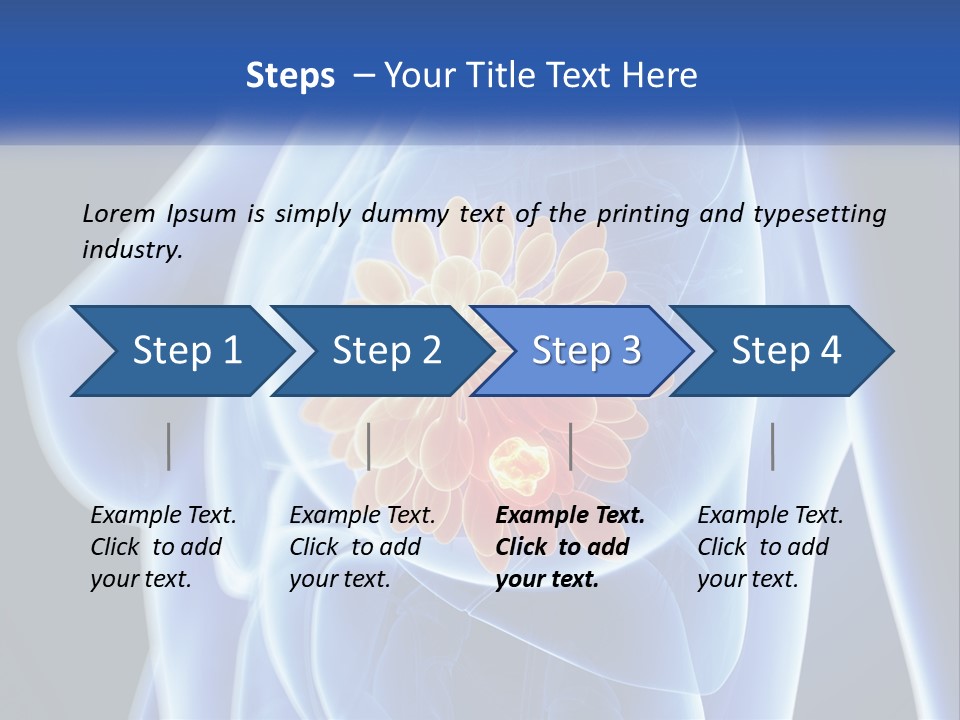 The Stomach Is Shown With A Flower On It PowerPoint Template