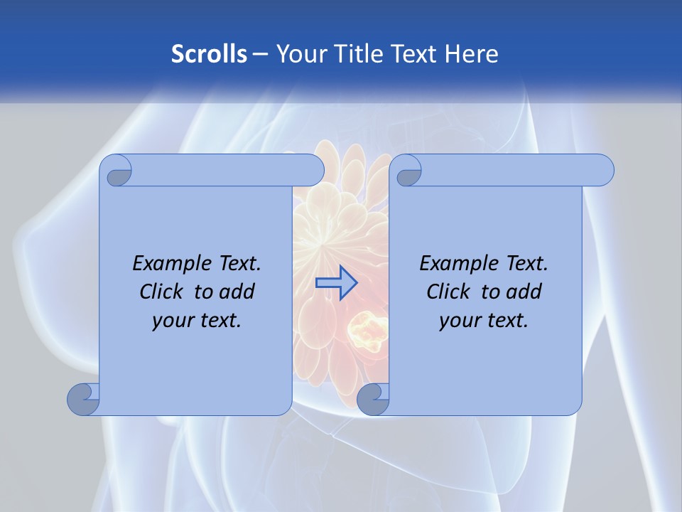 The Stomach Is Shown With A Flower On It PowerPoint Template