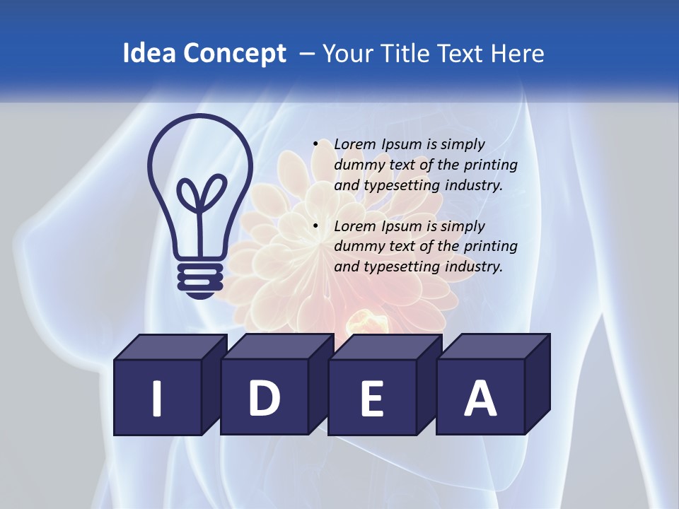 The Stomach Is Shown With A Flower On It PowerPoint Template