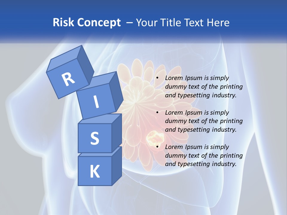 The Stomach Is Shown With A Flower On It PowerPoint Template