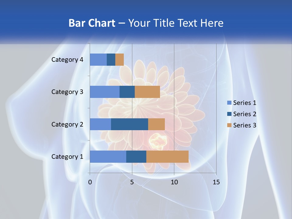 The Stomach Is Shown With A Flower On It PowerPoint Template