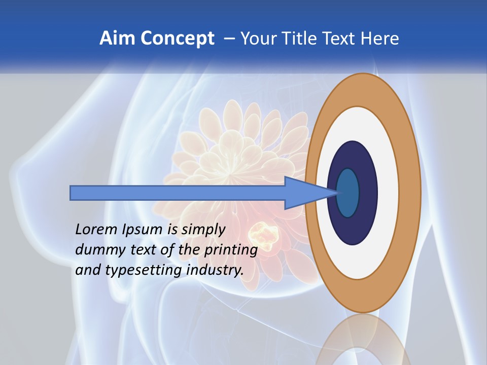 The Stomach Is Shown With A Flower On It PowerPoint Template