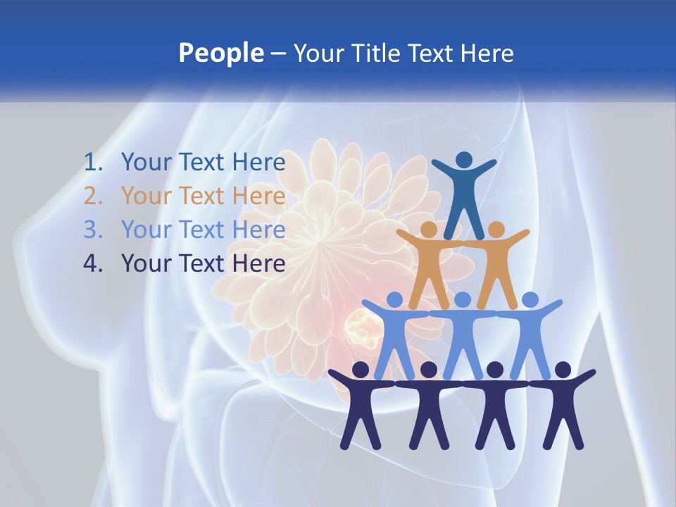 The Stomach Is Shown With A Flower On It PowerPoint Template