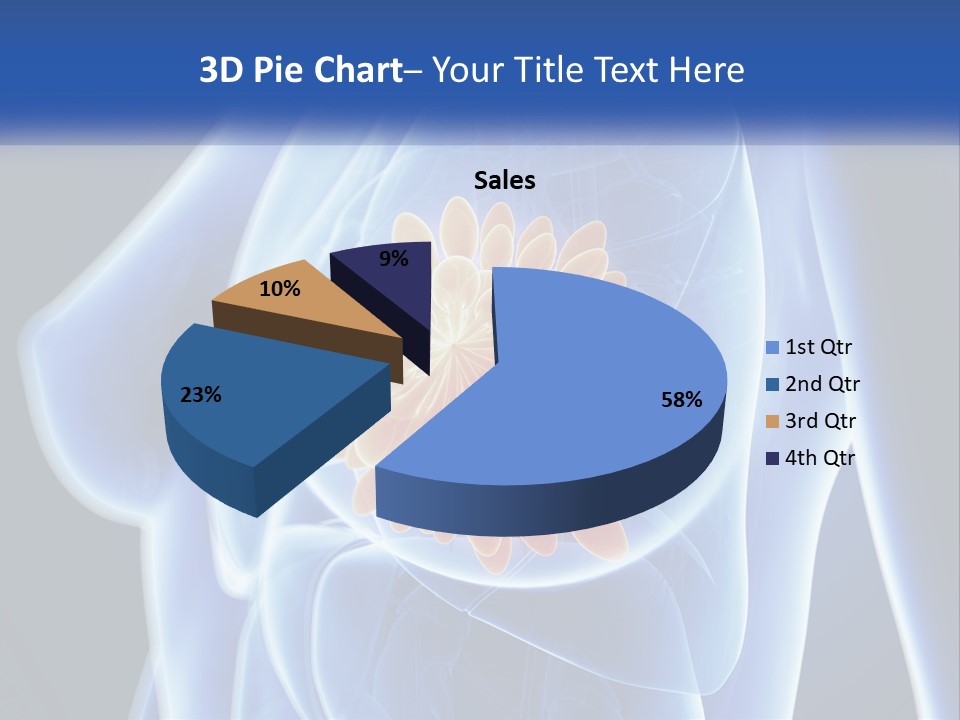 The Stomach Is Shown With A Flower On It PowerPoint Template