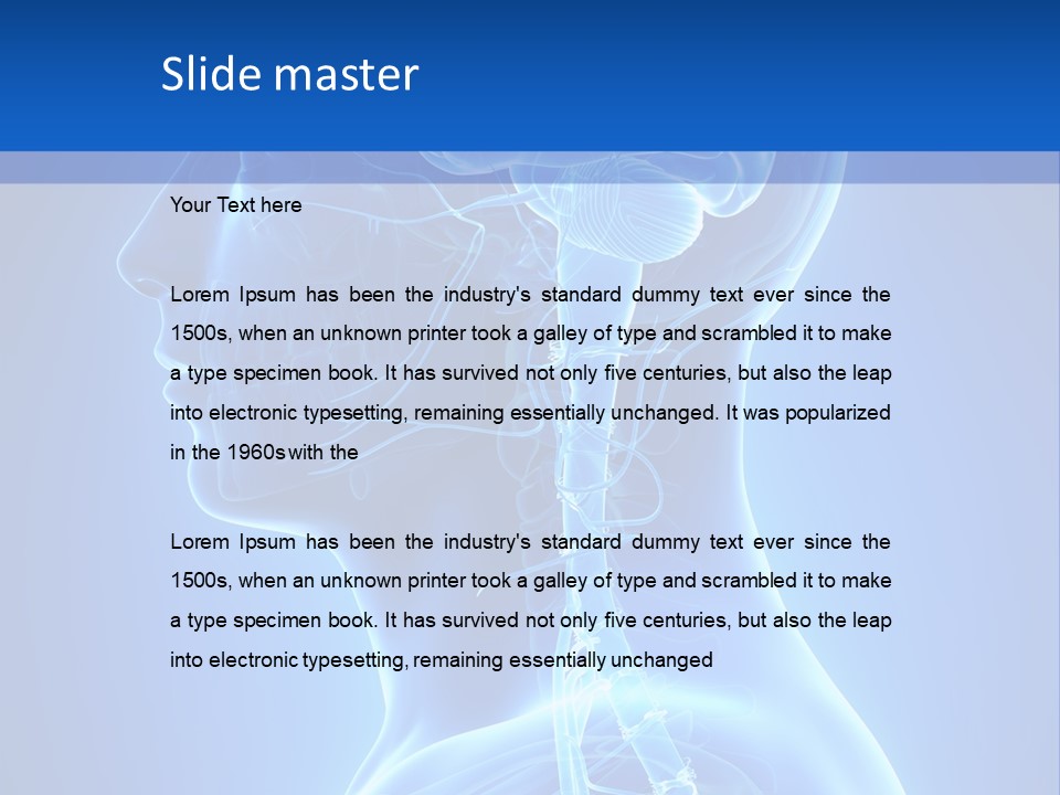 The Human Brain Powerpoint Presentation Is Shown PowerPoint Template