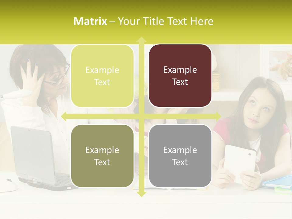 A Group Of Women Sitting Around A Laptop Computer PowerPoint Template