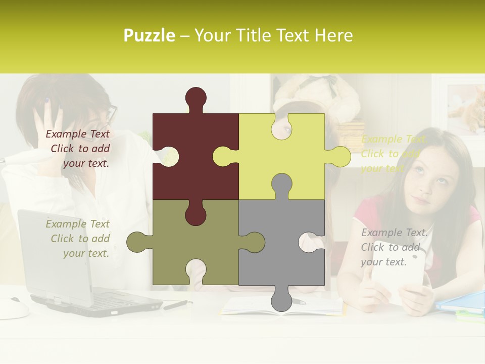 A Group Of Women Sitting Around A Laptop Computer PowerPoint Template