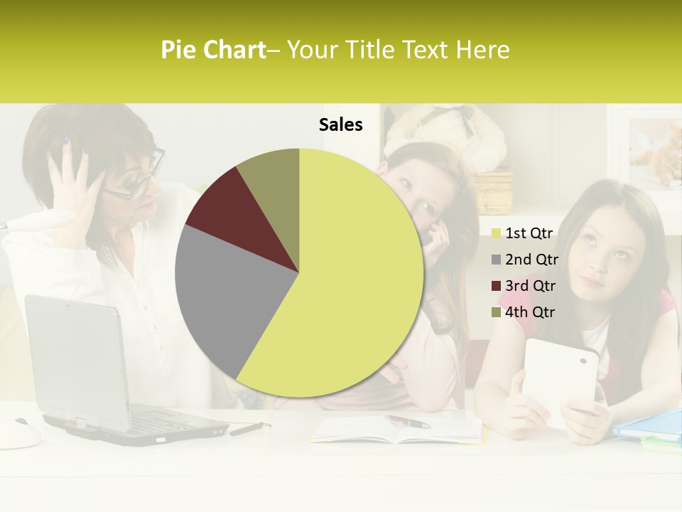 A Group Of Women Sitting Around A Laptop Computer PowerPoint Template