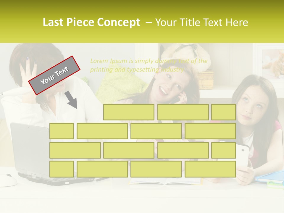 A Group Of Women Sitting Around A Laptop Computer PowerPoint Template