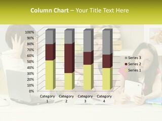 A Group Of Women Sitting Around A Laptop Computer PowerPoint Template