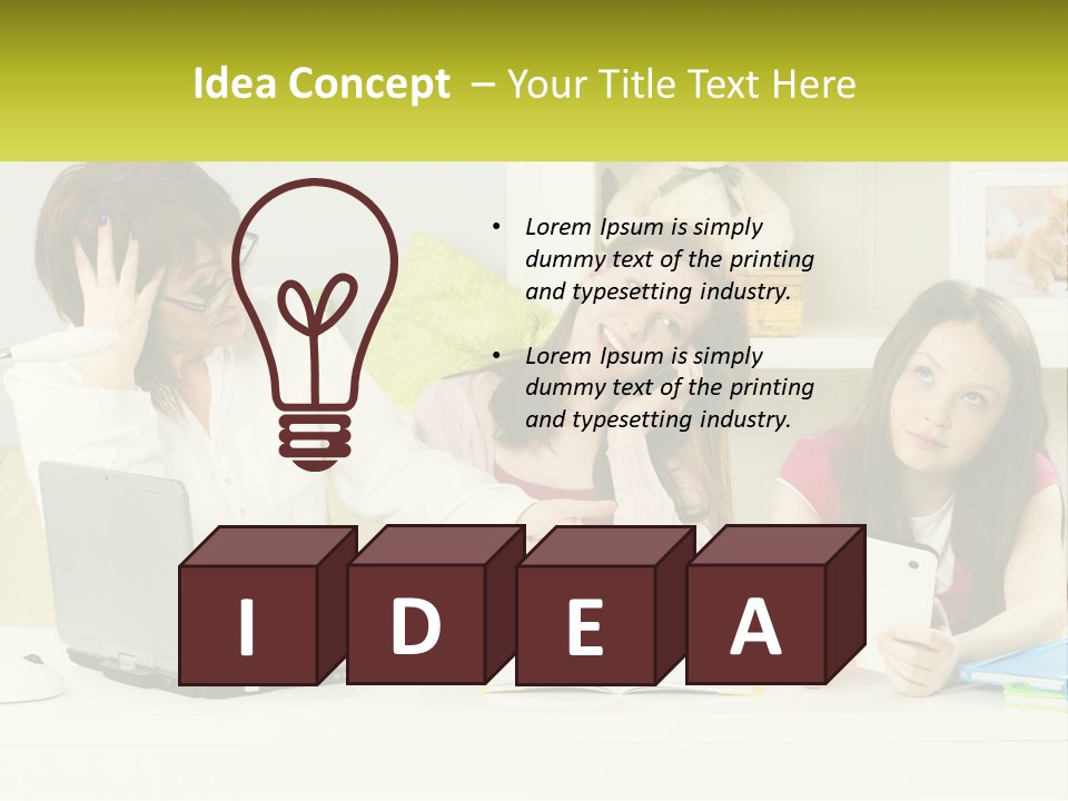 A Group Of Women Sitting Around A Laptop Computer PowerPoint Template