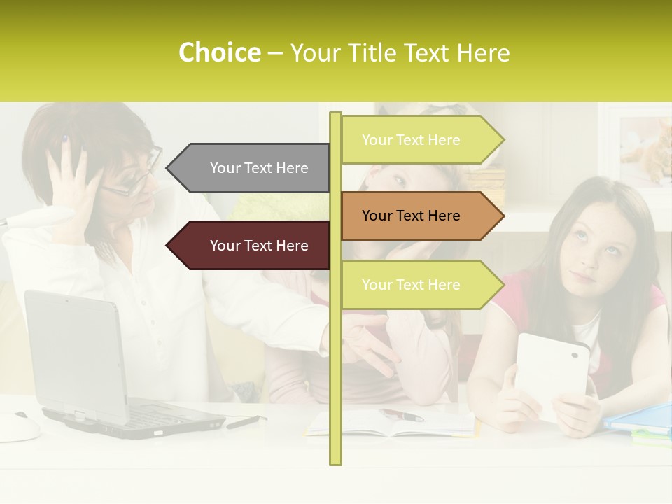 A Group Of Women Sitting Around A Laptop Computer PowerPoint Template