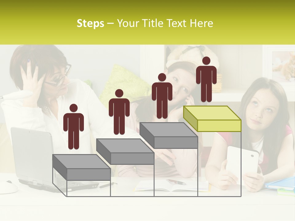 A Group Of Women Sitting Around A Laptop Computer PowerPoint Template