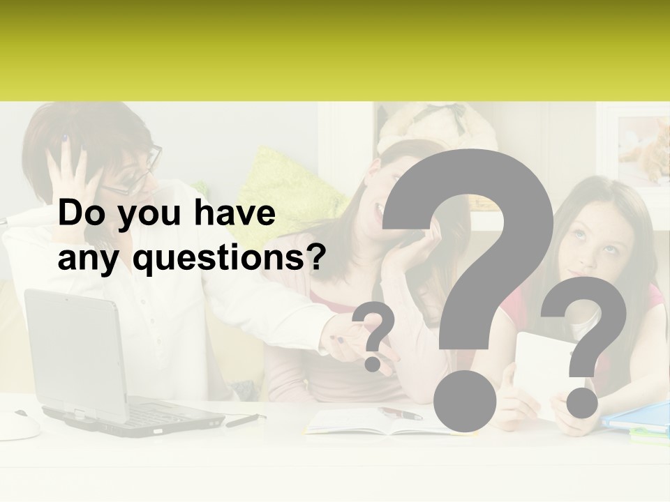 A Group Of Women Sitting Around A Laptop Computer PowerPoint Template