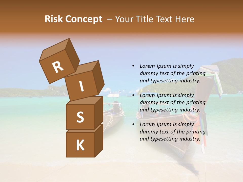 Two Boats On A Beach With A Blue Sky In The Background PowerPoint Template