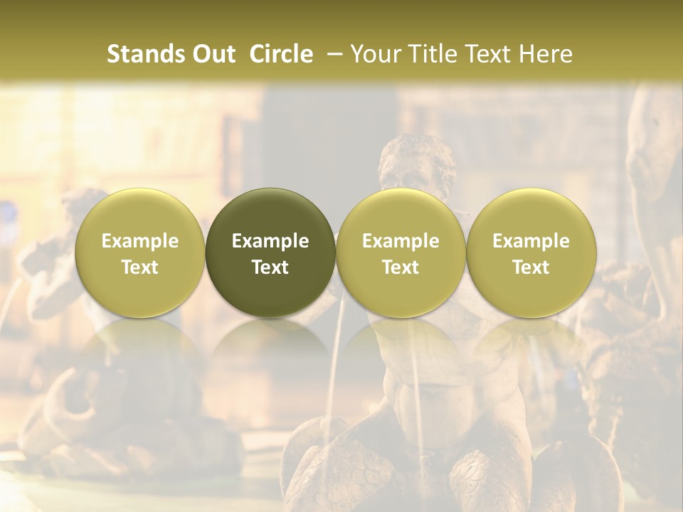 A Fountain With A Statue Of A Man Holding A Water Hose PowerPoint Template