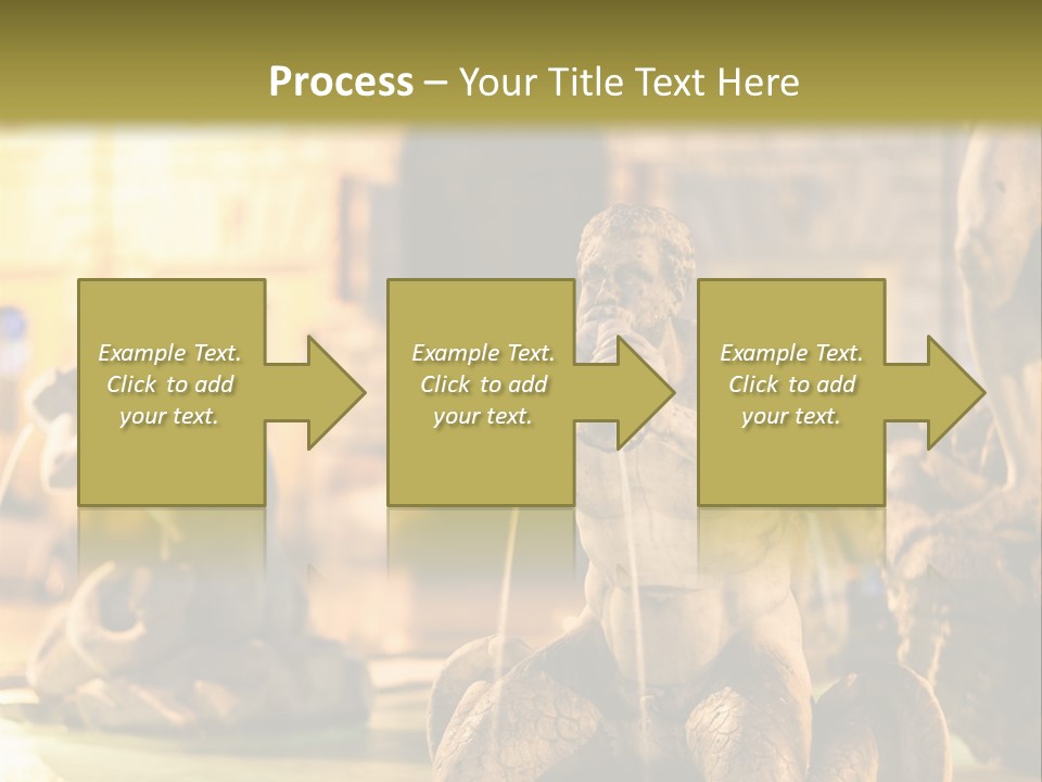 A Fountain With A Statue Of A Man Holding A Water Hose PowerPoint Template