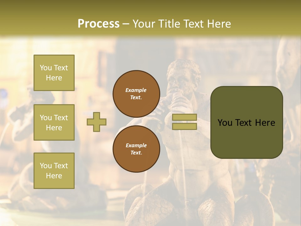 A Fountain With A Statue Of A Man Holding A Water Hose PowerPoint Template
