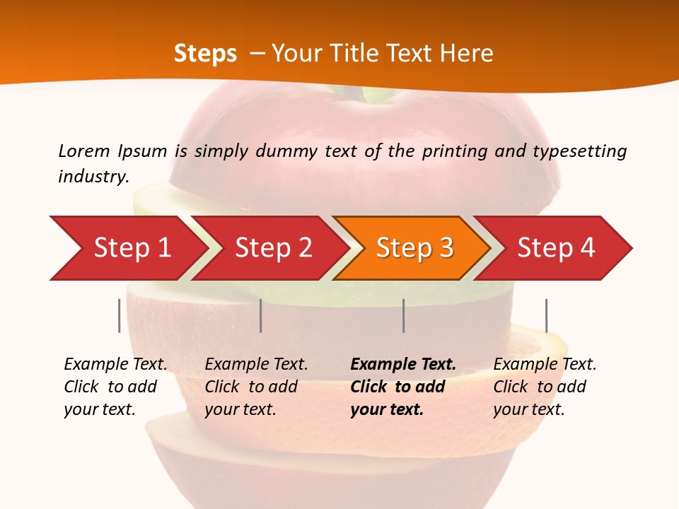 An Apple Sliced In Half With A Green Leaf On Top Of It PowerPoint Template