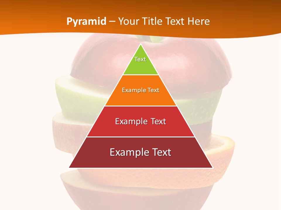An Apple Sliced In Half With A Green Leaf On Top Of It PowerPoint Template