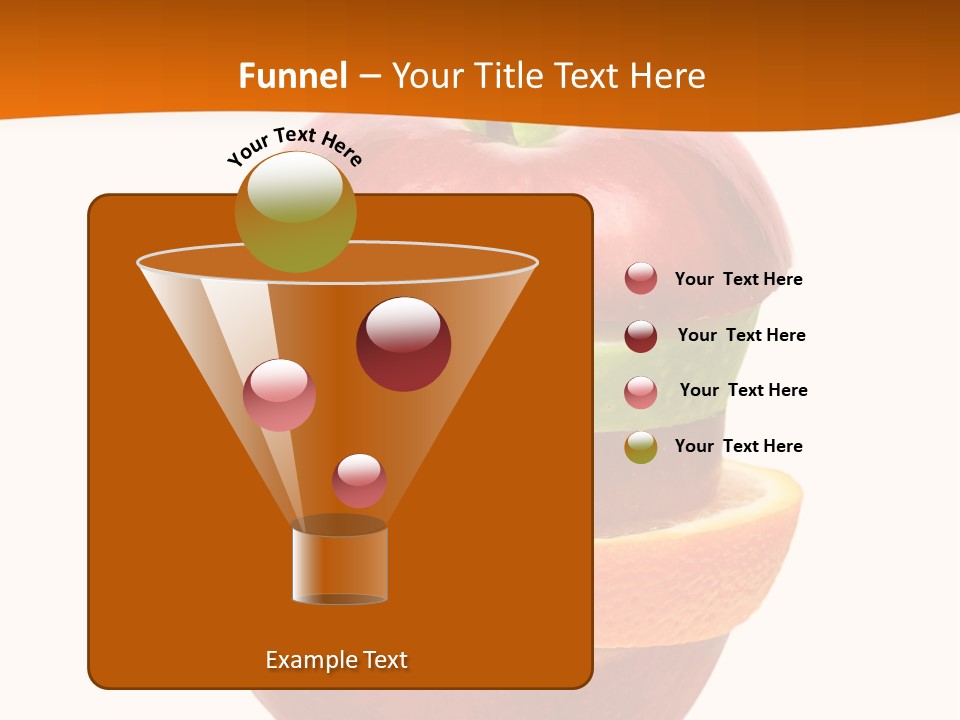 An Apple Sliced In Half With A Green Leaf On Top Of It PowerPoint Template