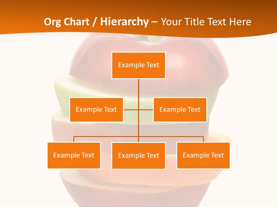An Apple Sliced In Half With A Green Leaf On Top Of It PowerPoint Template