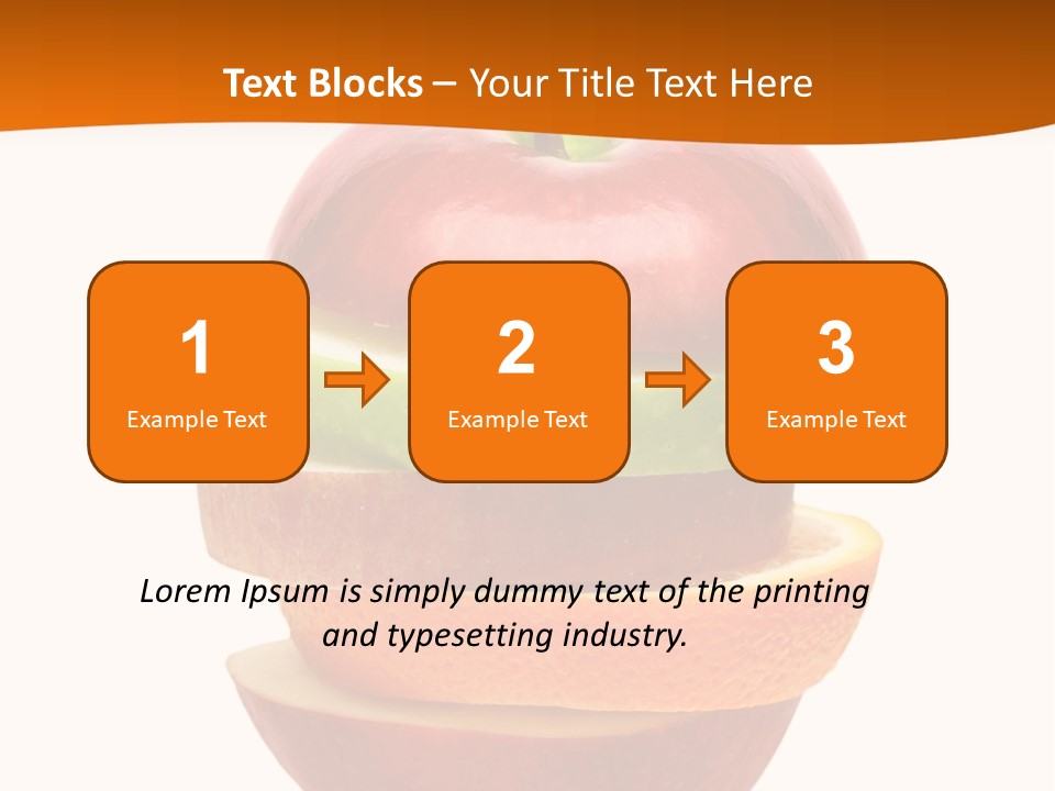 An Apple Sliced In Half With A Green Leaf On Top Of It PowerPoint Template