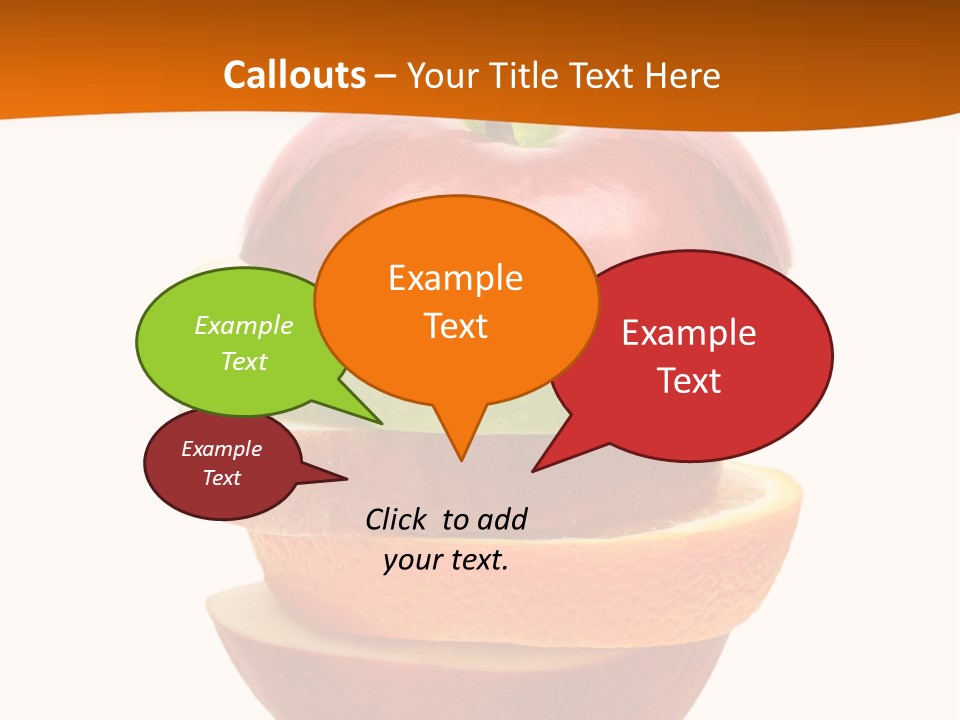 An Apple Sliced In Half With A Green Leaf On Top Of It PowerPoint Template