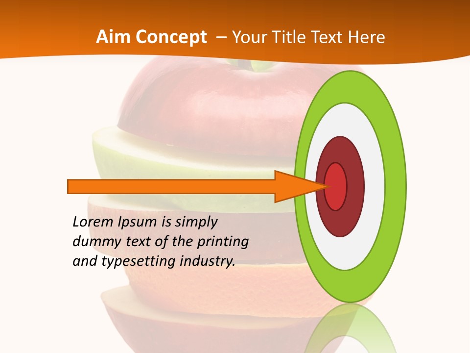 An Apple Sliced In Half With A Green Leaf On Top Of It PowerPoint Template