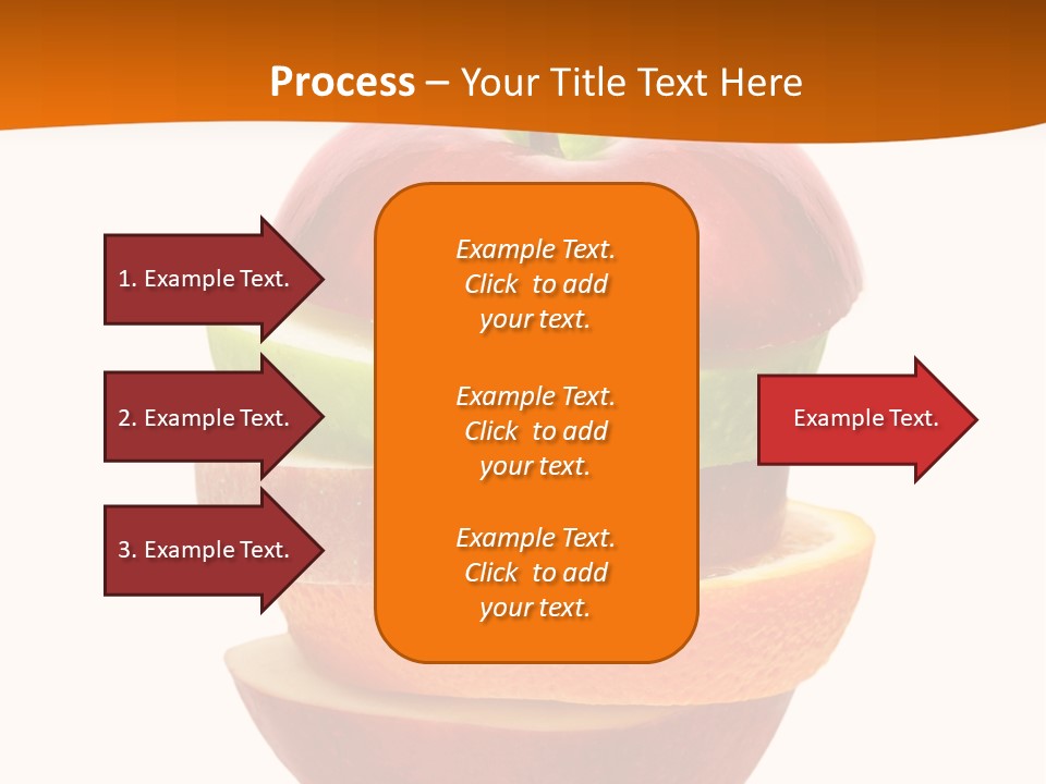 An Apple Sliced In Half With A Green Leaf On Top Of It PowerPoint Template