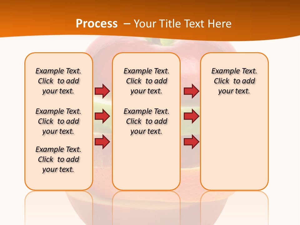 An Apple Sliced In Half With A Green Leaf On Top Of It PowerPoint Template