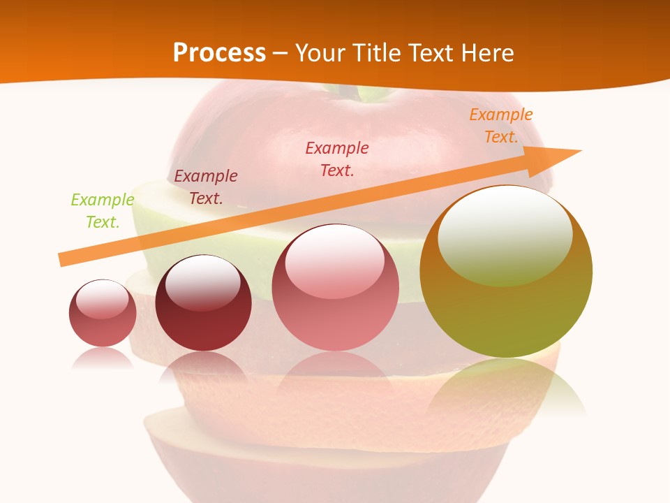 An Apple Sliced In Half With A Green Leaf On Top Of It PowerPoint Template