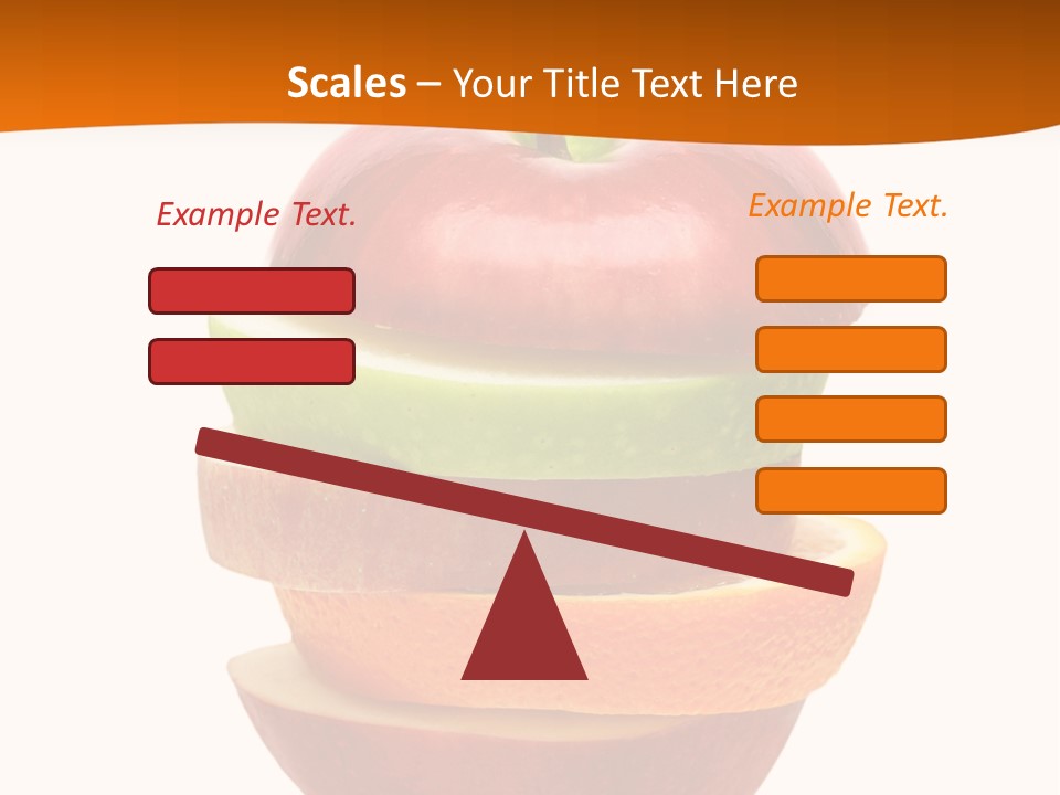 An Apple Sliced In Half With A Green Leaf On Top Of It PowerPoint Template